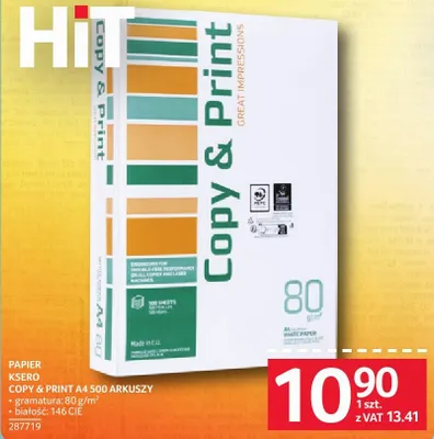 Papier ksero COPY & PRINT A4 500 ARKUSZY promocja w Selgros