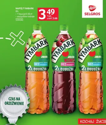 Napój Tymbark 2 l promocja w Selgros