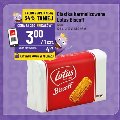 Ciastka karmelizowane Lotus Biscoff promocja w POLOmarket