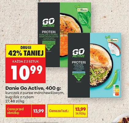 Danie Go Active kurczak z ryżem promocja w Biedronka