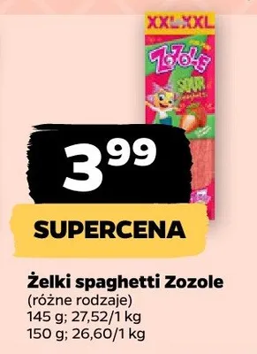 Żelki spaghetti promocja w Netto