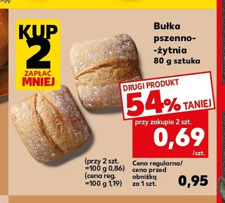 Bułka pszenno-żytnia promocja w Kaufland