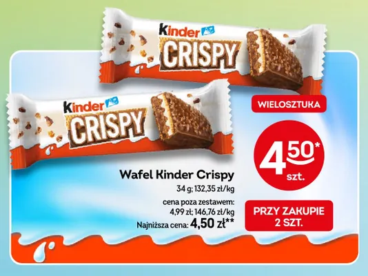 Wafel Kinder Crispy promocja w Żabka