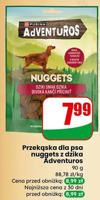 Przekąska dla psa nuggets z dzika Adventuros promocja w Dino