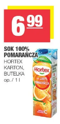 Sok Pomarańcza Hortex 100% promocja w SPAR