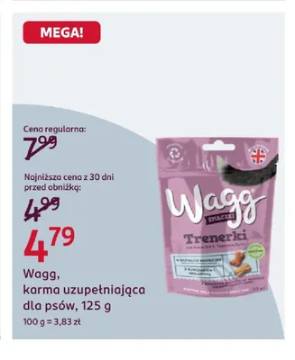 Karma uzupełniająca dla psów Wagg promocja w Rossmann