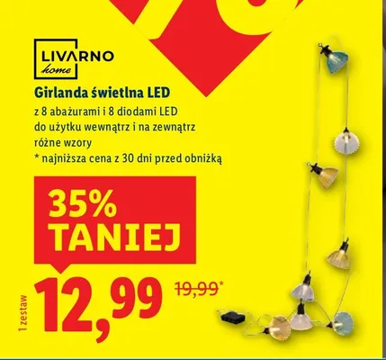 Girlanda świetlna LED  promocja w Lidl