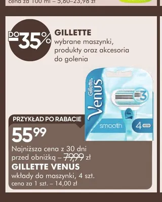 Wkłady do maszynki Gillette Venus promocja w Super-Pharm