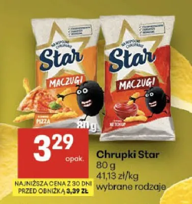 Chrupki Star Maczugi ketchup promocja w Delikatesy Centrum
