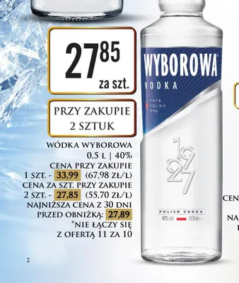 Wódka Wyborowa promocja w Dino
