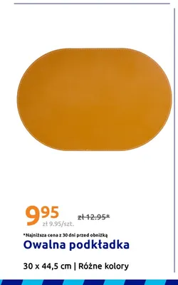 Owalna podkładka 30x44,5 cm promocja w Action