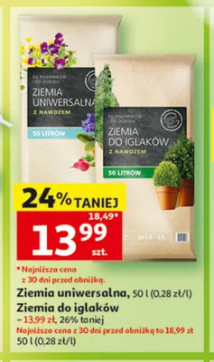 Ziemia do iglaków z nawozem promocja w Auchan