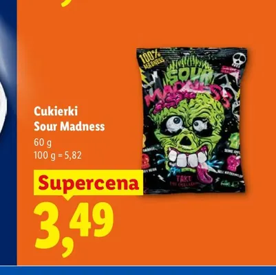 Cukierki Sour Madness promocja w Lidl