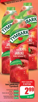 Sok jabłkowy Tymbark promocja w Dino