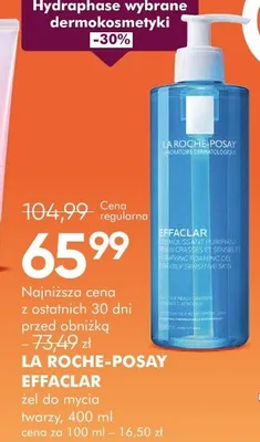Effaclar żel do mycia promocja w Super-Pharm