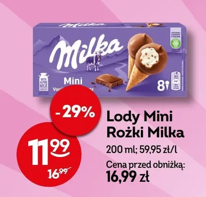 Lody Mini Rożki promocja w Żabka