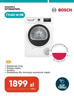 Suszarka Bosch WTH8627GPL promocja w Max Elektro