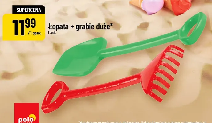 Zestaw łopata + grabie duże promocja w POLOmarket