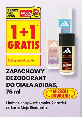 Dezodorant zapachowy do ciała Adidas Active Bodies promocja w Biedronka