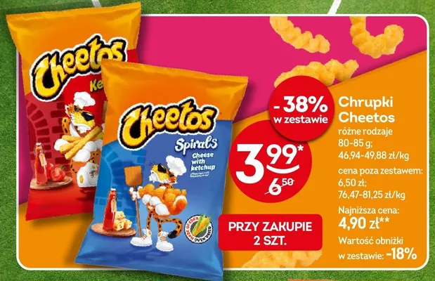 Chrupki Cheetos Spirals Cheese with ketchup promocja w Żabka