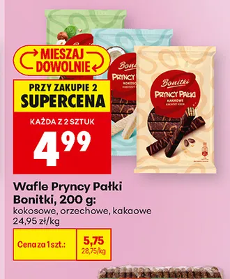 Wafle Pryncy Pałki Bonitki orzechowe promocja w Biedronka