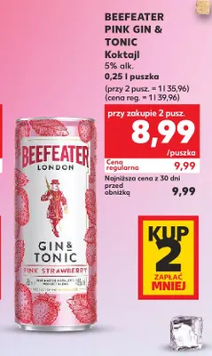 Koktajl Beefeater Pink Gin & Tonic promocja w Kaufland