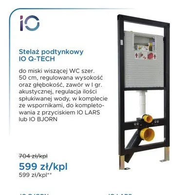 Stelaż podtynkowy IO Q-TECH promocja w Blu Salony Łazienek