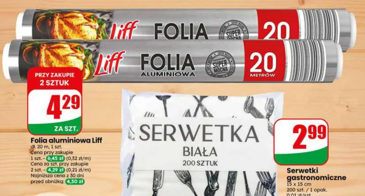 Folia aluminiowa Liff promocja w Dino