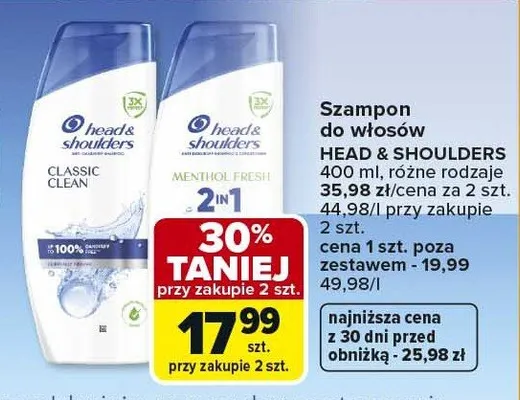 Szampon do włosów Classic Clean promocja w Carrefour Market