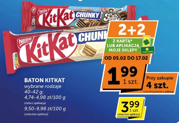 Baton KitKat Chunky Cookies & Milk promocja w ABC