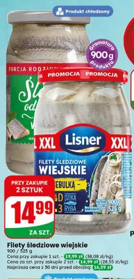 Filety śledziowe wiejskie Lisner promocja w Dino