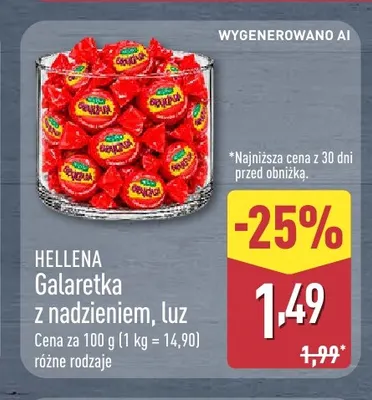 Galaretka z nadzieniem luz Hellena promocja w Aldi