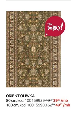 Chodnik Orient Oliwka szerokość 80 cm promocja w Komfort