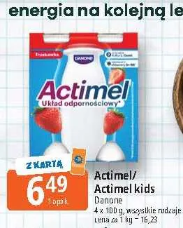 Actimel kids Danone 4-pak promocja w Leclerc