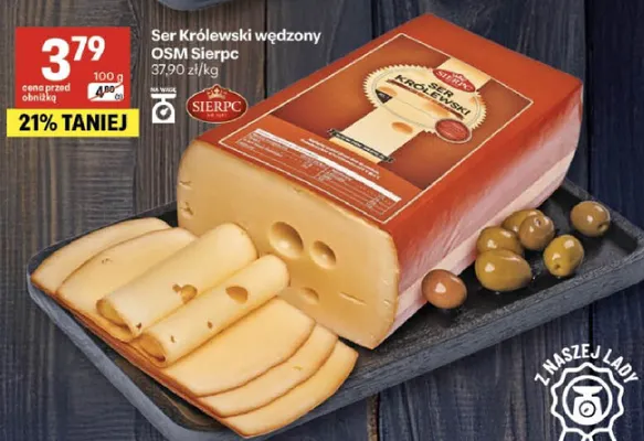 Ser królewski wędzony promocja w Delikatesy Centrum