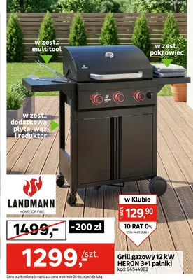 Grill gazowy Landmann Heron 3+1 promocja w Leroy Merlin