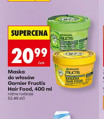Maska do włosów Garnier Fructis Hair Food Kiwi Menthol promocja w Biedronka