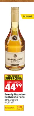 Brandy Napoleon Recherché Pons promocja w Biedronka