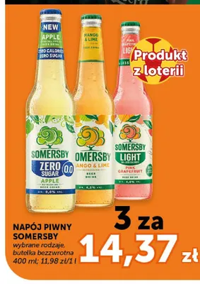 Napój piwny Somersby Light Pink Grapefruit promocja w Groszek
