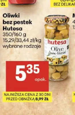 Oliwki bez pestek Hutesa promocja w Delikatesy Centrum