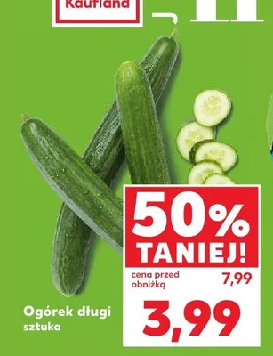 Ogórek długi sztuka promocja w Kaufland