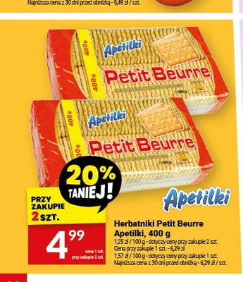 Herbatniki Petit Beurre Apetilki promocja w Twój Market