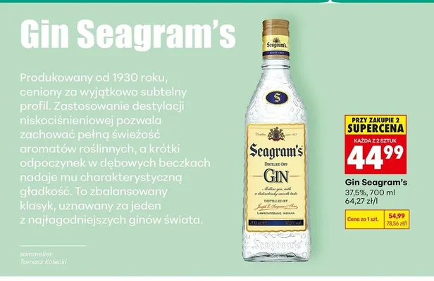 Gin Seagram's promocja w Biedronka