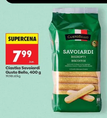 Ciastka Savoiardi Gusto Bello promocja w Biedronka