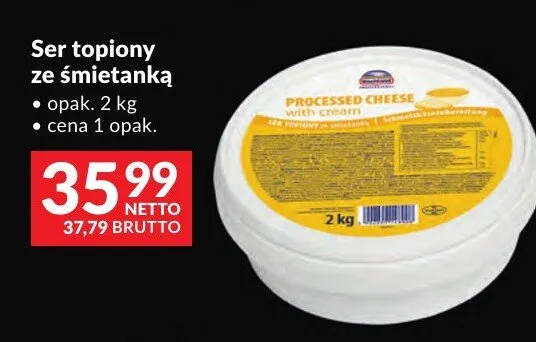 Ser topiony ze śmietanką Hochland Professional promocja w Makro