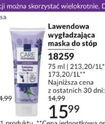 Lawendowa wygładzająca maska do stóp Avon Care Footworks promocja w AVON