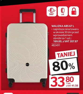 Walizka ABS 67 l promocja w Selgros