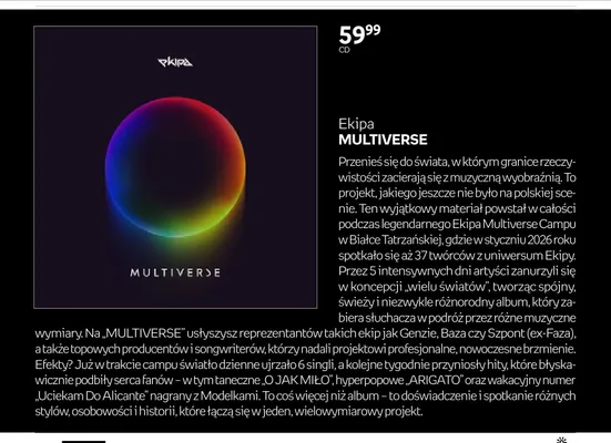 Płyta CD Ekipa Multiverse promocja w Empik