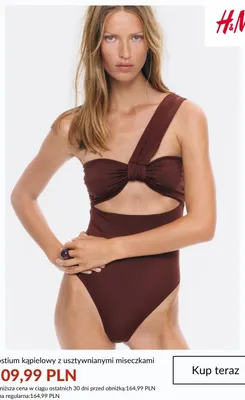 Kostium kąpielowy z usztywnianymi miseczkami H&M promocja w H&M