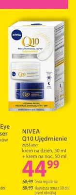 Zestaw Nivea Q10 Ujędrnienie krem na dzień + krem na noc promocja w Hebe